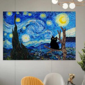 VBKYFNZ Cat Poster Decorative Painting Canvas Wall Art Living Room Posters Bedroom Painting 12x18inch(30x45cm) Unframe-Cat