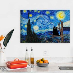 VBKYFNZ Cat Poster Decorative Painting Canvas Wall Art Living Room Posters Bedroom Painting 12x18inch(30x45cm) Unframe-Cat