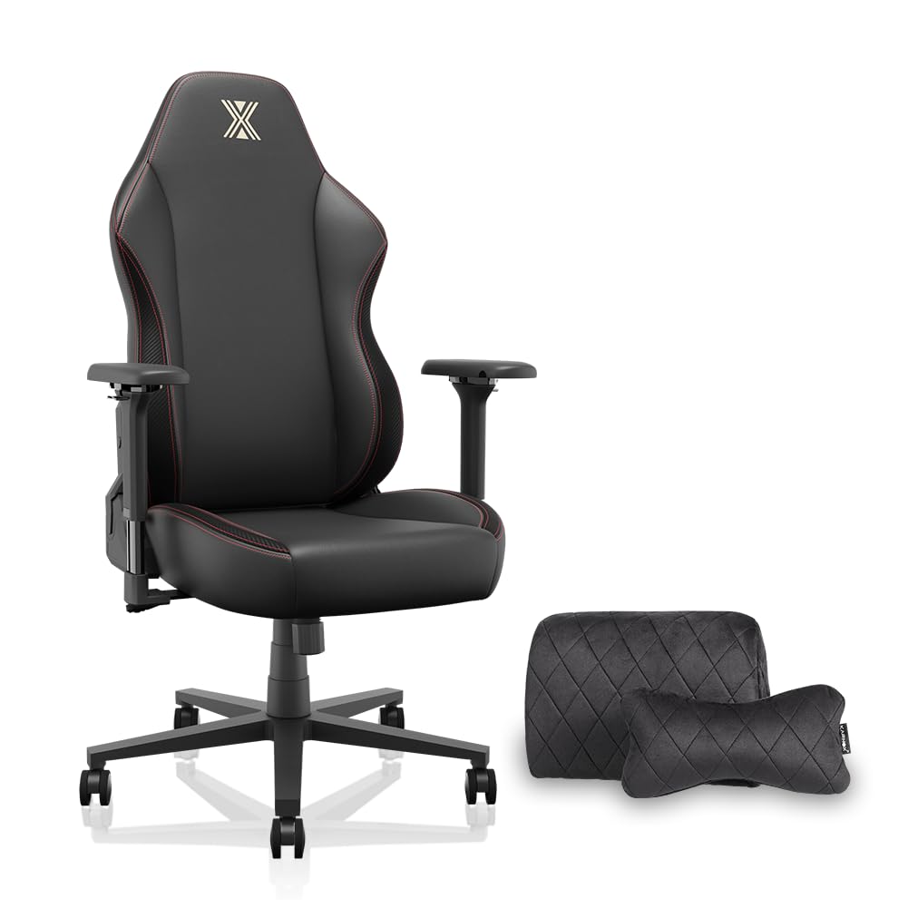 Office PC Gaming Chair Ergonomic Office Chair Desk Chair with Lumbar Support Flip Up Arms Headrest PU Leather Executive High Back Computer Chair for Adults Women Men (PU Black)