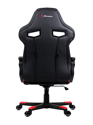 Arozzi - Milano Ergonomic Computer Gaming/Office Chair with Swivel, Tilt, Rocker, Adjustable Height and Adjustable Lumbar Support - Red