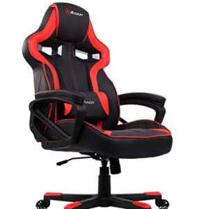 Arozzi - Milano Ergonomic Computer Gaming/Office Chair with Swivel, Tilt, Rocker, Adjustable Height and Adjustable Lumbar Support - Red