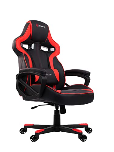 Arozzi - Milano Ergonomic Computer Gaming/Office Chair with Swivel, Tilt, Rocker, Adjustable Height and Adjustable Lumbar Support - Red