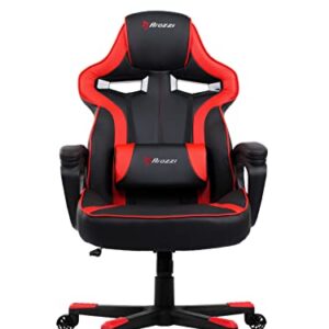 Arozzi - Milano Ergonomic Computer Gaming/Office Chair with Swivel, Tilt, Rocker, Adjustable Height and Adjustable Lumbar Support - Red