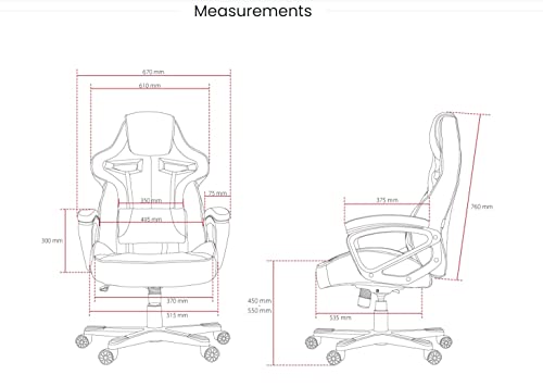 Arozzi - Milano Ergonomic Computer Gaming/Office Chair with Swivel, Tilt, Rocker, Adjustable Height and Adjustable Lumbar Support - Red