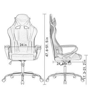 BestOffice Office Desk Lumbar Support Arms Headrest High Back PU Leather Racing Rolling Swivel Executive Computer Chair for Women Adults Girls, Camo