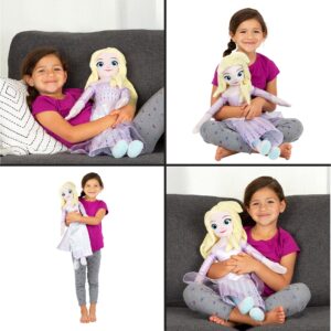 Disney Frozen Elsa Kids Bedding Super Soft Plush Cuddle Pillow Buddy, "Official" Disney Product By Franco