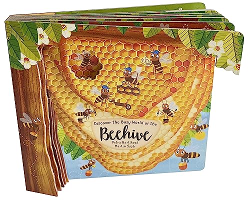 Discovering the Busy World of the Beehive (Happy Fox Books) Board Book Teaches Kids Ages 3-6 about Bees, Exploring a Hive with Each Page, plus Educational Facts and Vocabulary Words (Peek Inside)