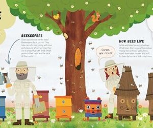 Discovering the Busy World of the Beehive (Happy Fox Books) Board Book Teaches Kids Ages 3-6 about Bees, Exploring a Hive with Each Page, plus Educational Facts and Vocabulary Words (Peek Inside)