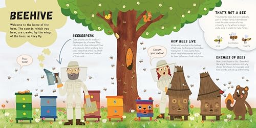 Discovering the Busy World of the Beehive (Happy Fox Books) Board Book Teaches Kids Ages 3-6 about Bees, Exploring a Hive with Each Page, plus Educational Facts and Vocabulary Words (Peek Inside)