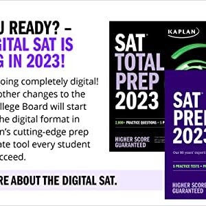 SAT Prep Plus 2023: Includes 5 Full Length Practice Tests(2 in the book and 3 online), 1500+ Practice Questions, + 1 Year Online Access to ... College Board Tests (Kaplan Test Prep)