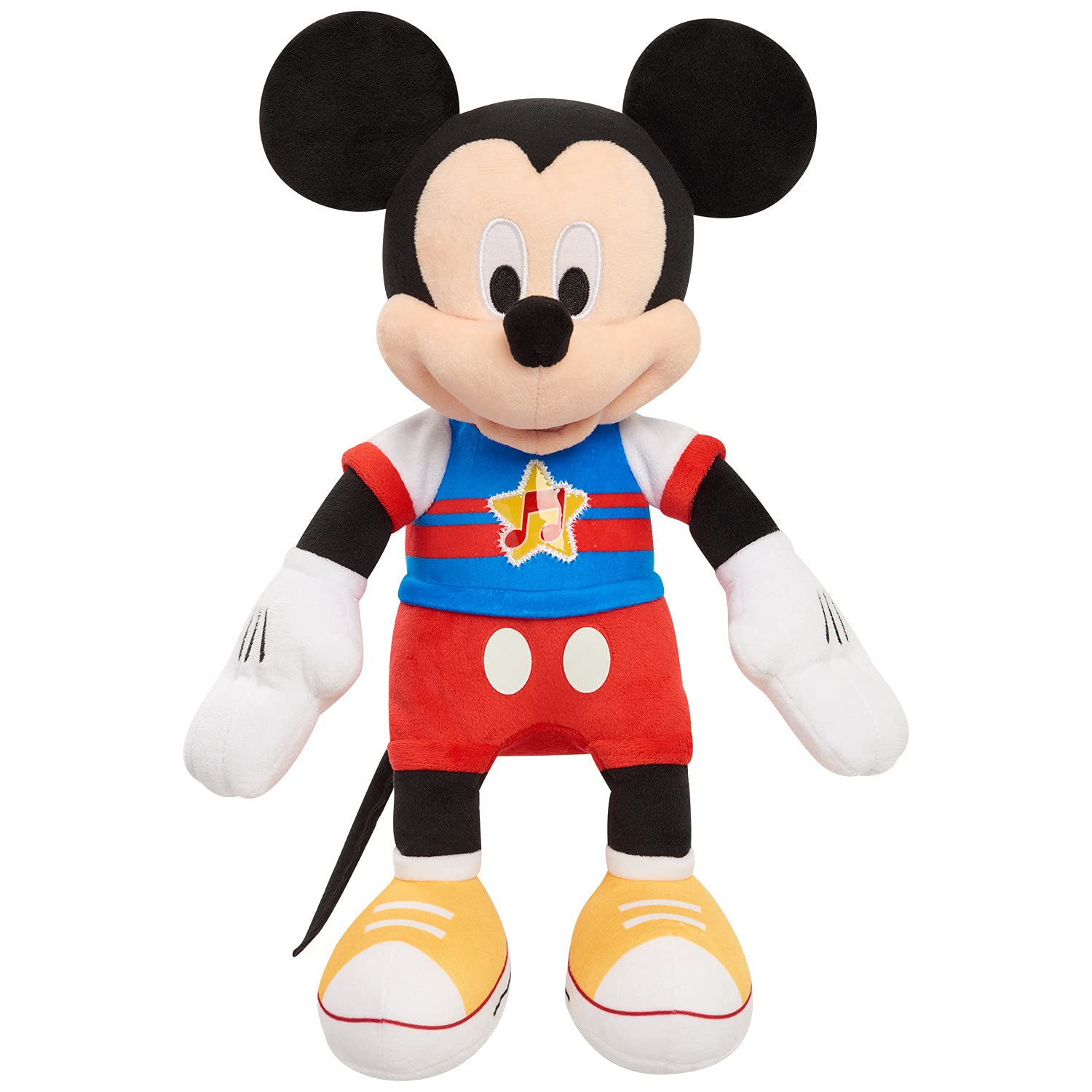 Disney Junior Mickey Mouse Funhouse Singing Fun Mickey Mouse 13 Inch Lights and Sounds Feature Plushie, Sings The Wiggle Giggle Song, Kids Toys for Ages 3 Up by Just Play