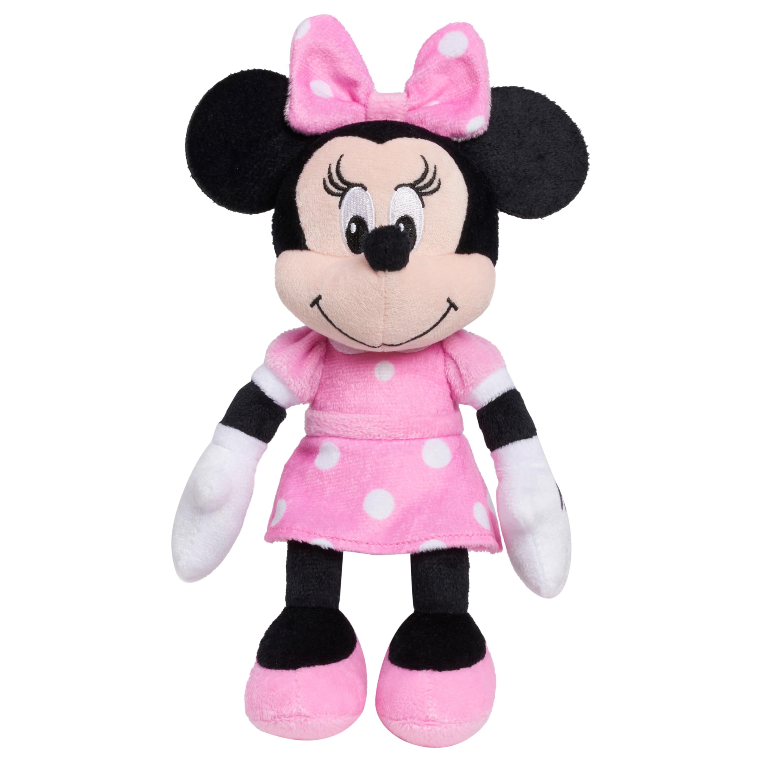 Disney Junior Mickey Mouse Bean Plush Minnie Mouse Stuffed Animal, Officially Licensed Kids Toys for Ages 2 Up by Just Play , 9 Inch