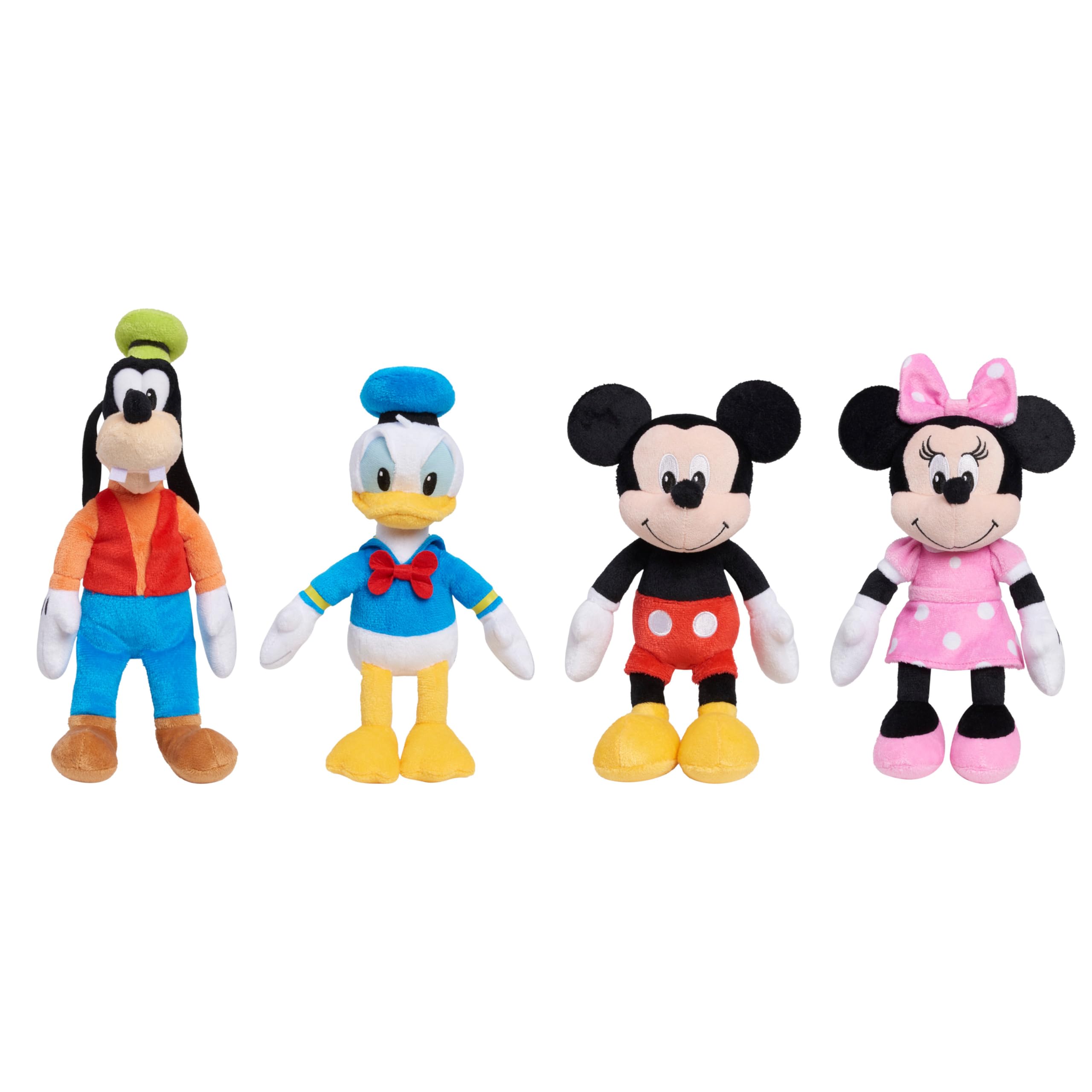 Disney Junior Mickey Mouse Bean Plush Minnie Mouse Stuffed Animal, Officially Licensed Kids Toys for Ages 2 Up by Just Play , 9 Inch