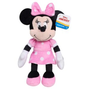 Disney Junior Mickey Mouse Bean Plush Minnie Mouse Stuffed Animal, Officially Licensed Kids Toys for Ages 2 Up by Just Play , 9 Inch