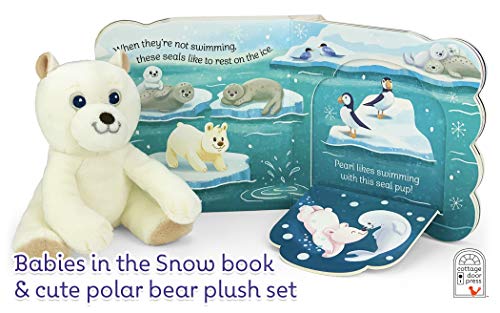 Babies in the Snow Gift Set: Includes Lift-A-Flap Board Book and Cuddly Plush Toy Friend for Birthdays, Baby Showers, Christmas and Easter Basket Stuffers Ages 0 - 4