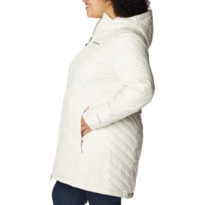 Columbia Women's Heavenly Long Hooded Jacket, Chalk, 3X