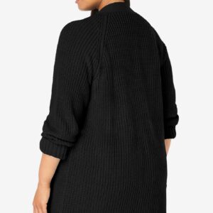 Woman Within Women's Plus Size Button-Front Shaker Cardigan - 3X, Black