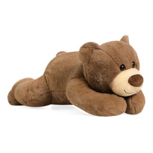 fiosnow weighted stuffed animals brown bear for adults 3.5lbs 24" weighted plush bear for kids throw pillow super cute kawaii plush toys great gifts for birthday