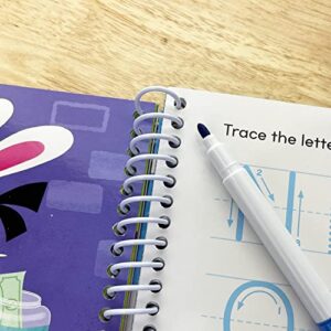 Write & Erase ABC and 123: Wipe Clean Writing & Tracing Workbook Skills for Preschool Kids and Up Ages 3-5: Includes Letter and Number Tracing, Early ... Erase Marker & Bonus Restickable Stickers.