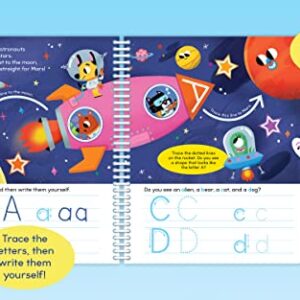 Write & Erase ABC and 123: Wipe Clean Writing & Tracing Workbook Skills for Preschool Kids and Up Ages 3-5: Includes Letter and Number Tracing, Early ... Erase Marker & Bonus Restickable Stickers.