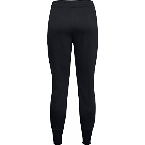 Under Armour Womens Rival Fleece Joggers, Black (001)/White, 3X