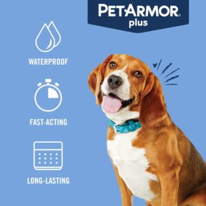 PetArmor Plus Flea and Tick Prevention for Dogs, Dog Flea and Tick Treatment, 3 Doses, Waterproof Topical, Fast Acting, Medium Dogs (23-44 lbs)