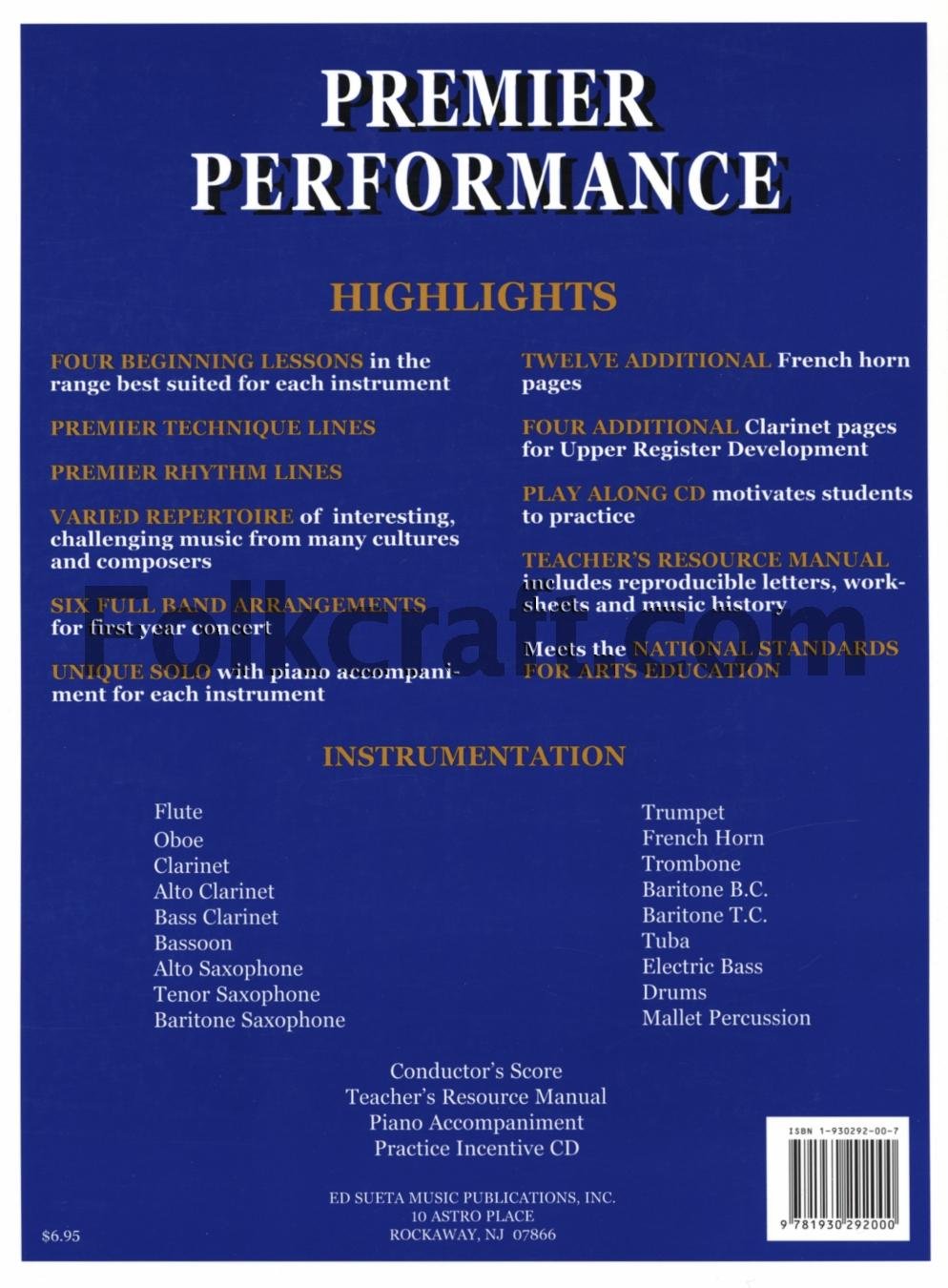 Premier Performance: An Innovative and Comprehensive Band Method, Vol. 18: Mallet Percussion, Book 1