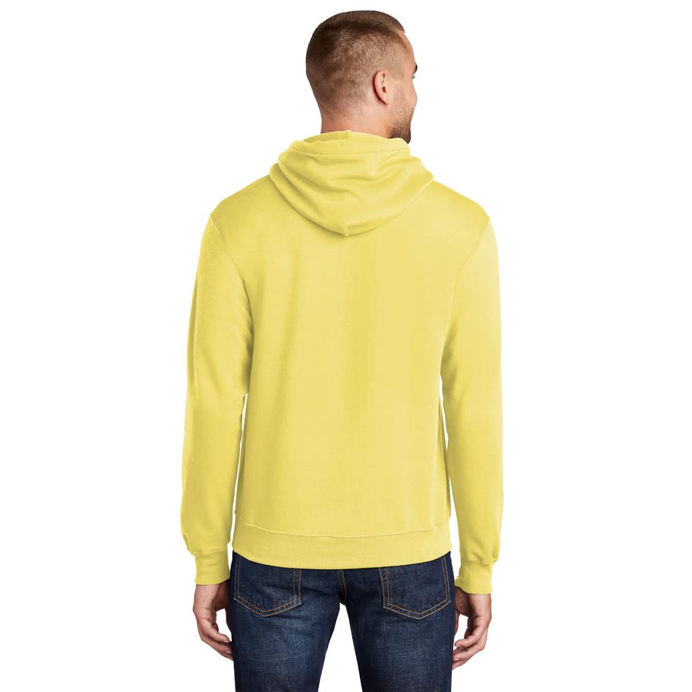 Port & Company - Men's Classic Pullover Hooded Sweatshirt Yellow