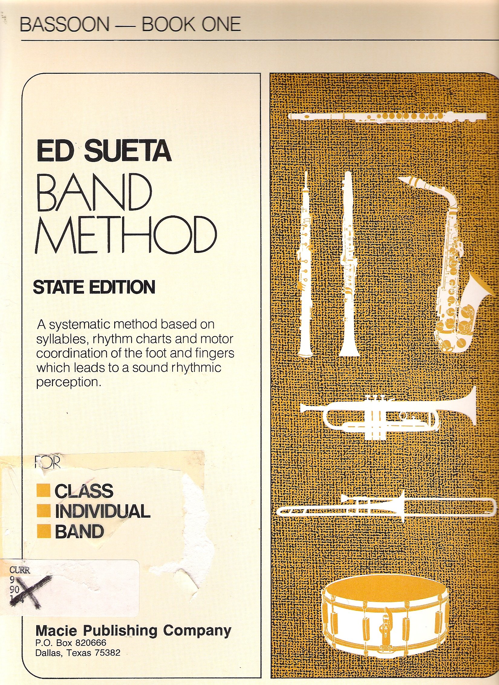 Ed Sueta Band Method State Edition--- Bassoon --Book One