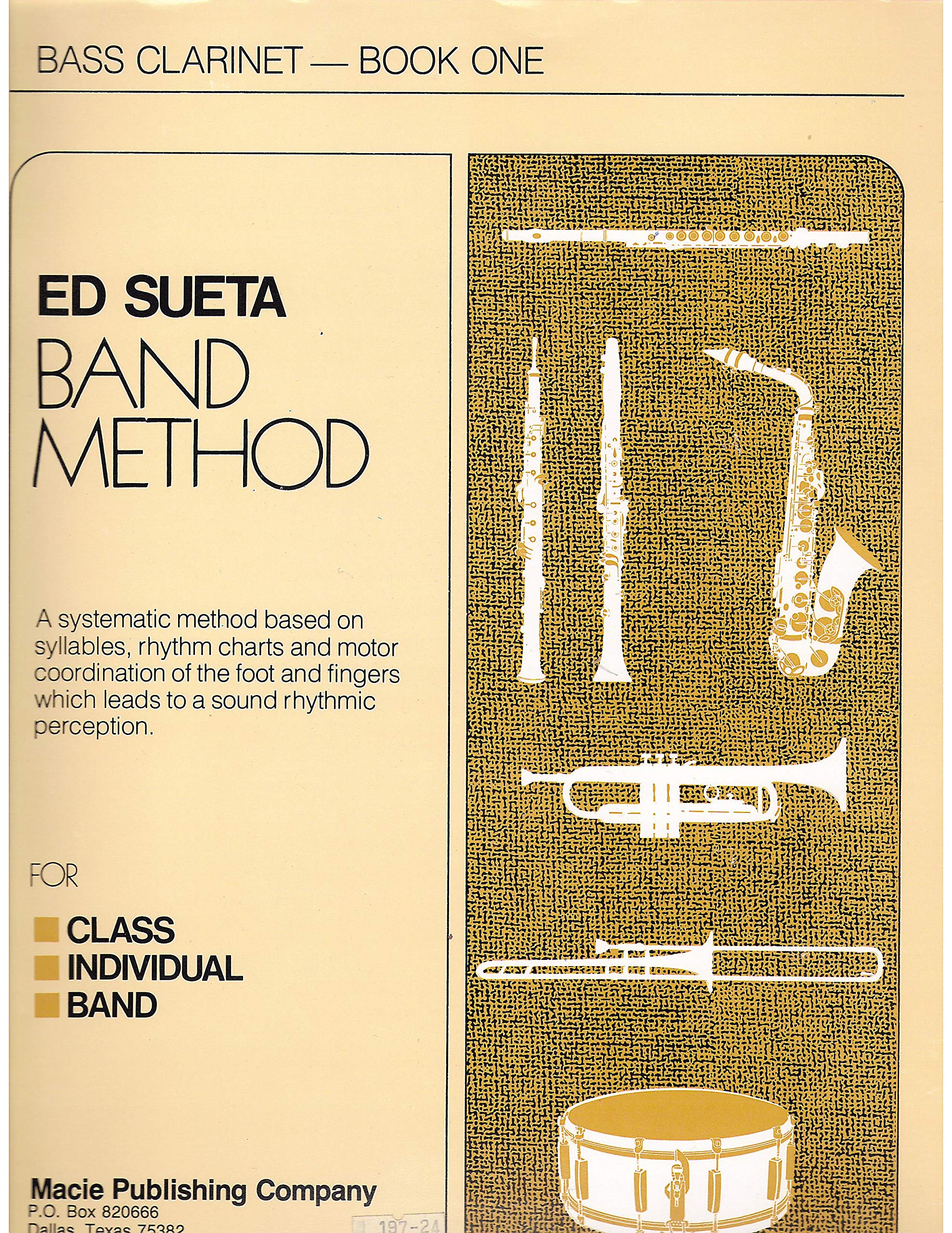 Bass Clarinet Book One - Ed Sueta Band Method for Class, Individual, and Band