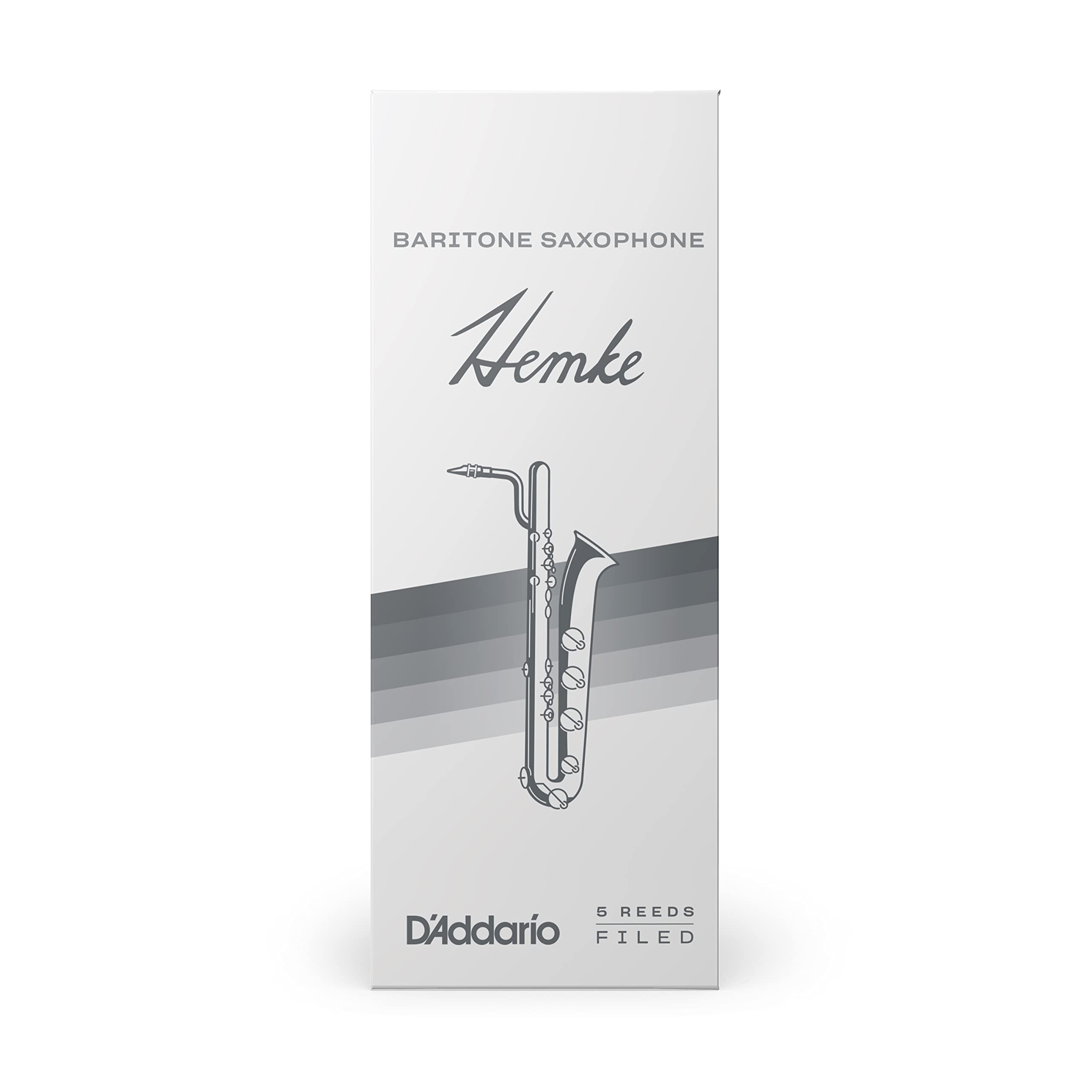 D'Addario Woodwinds Rico Hemke Baritone Sax Reeds, Strength 3.0, 5-pack - RHKP5BSX300