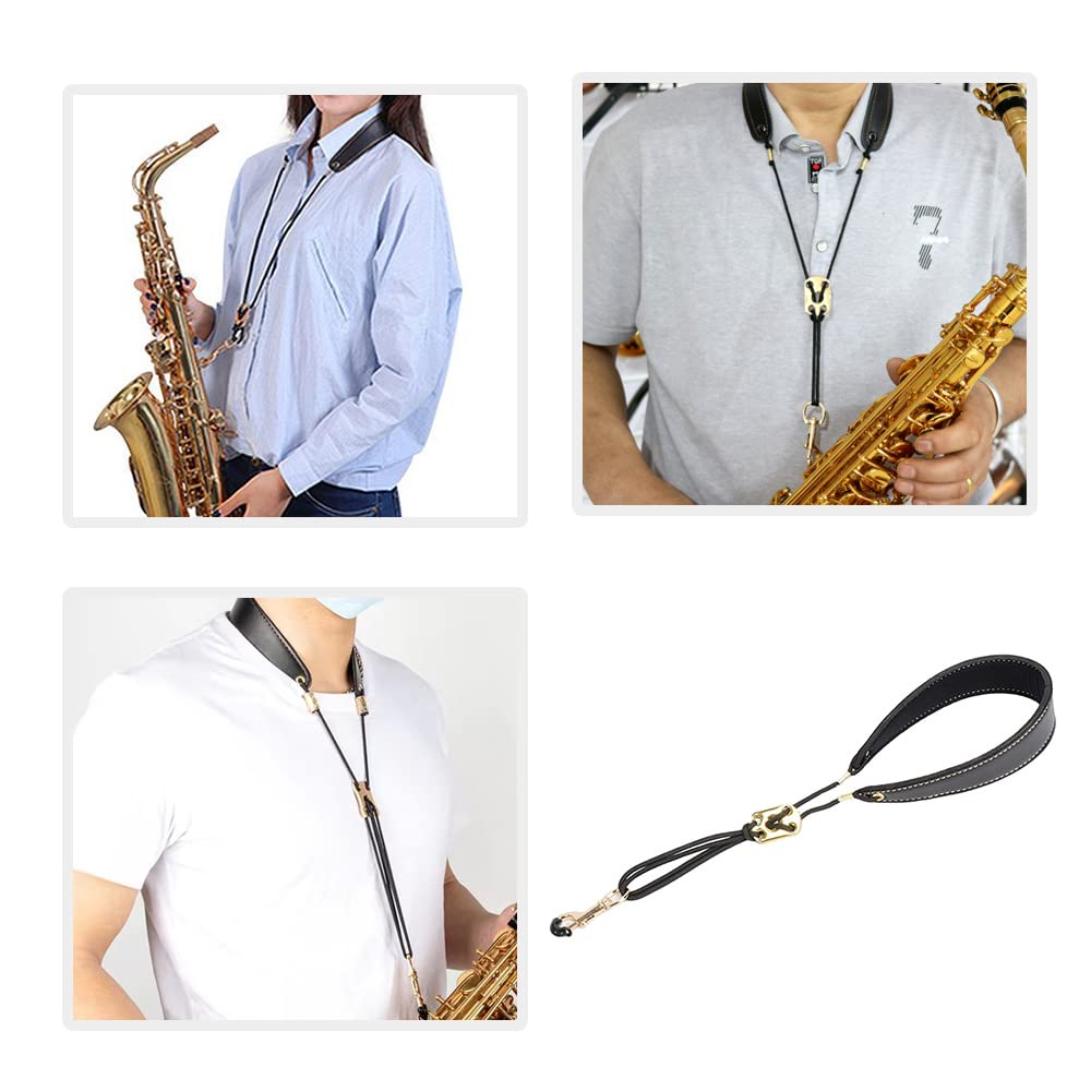 XINGYUXUXIN Saxophone Neck Strap Adjustable Saxophone Harness Stable Saxophone Carry Strap for Saxophones Horns Bass Clarinets Basoons Oboes and More