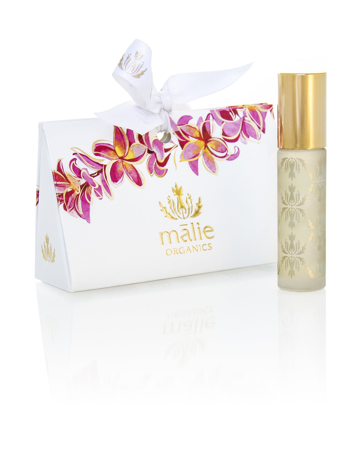 Malie Organics' Plumeria Perfume Oil Roll On with Organic Hawaiian fragrances, 1 Count (Pack of 1)