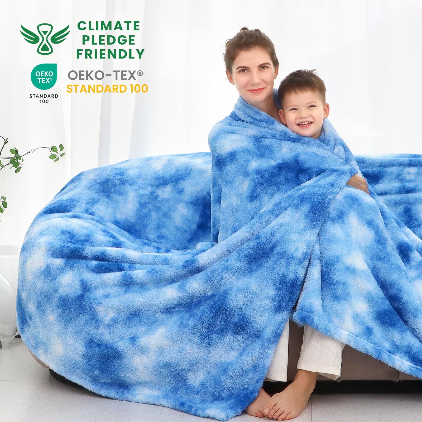 obinsm Soft Throw Blanket Blue Blanket Throw Soft Fleece Blanket Throw