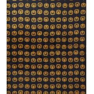 GoodGram Ultra Soft & Plush Autumn & Halloween Chic Themed Oversized Accent Throw Blankets - Assorted Styles (Black Jack O' Lanterns)