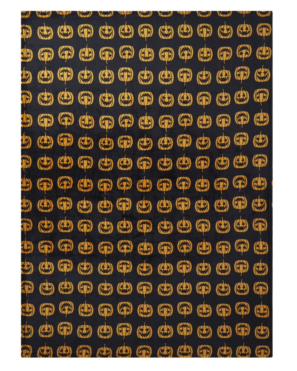 GoodGram Ultra Soft & Plush Autumn & Halloween Chic Themed Oversized Accent Throw Blankets - Assorted Styles (Black Jack O' Lanterns)