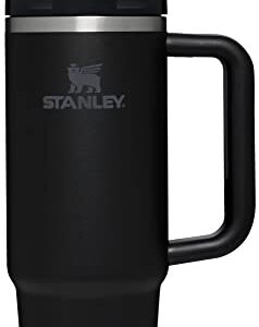 Stanley Quencher H2.0 FlowState Stainless Steel Vacuum Insulated Tumbler with Lid and Straw for Water, Iced Tea or Coffee, Smoothie and More, Black , 30 oz