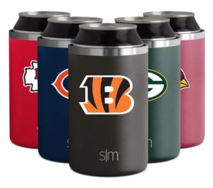 simple modern officially licensed nfl cincinnati bengals gifts for men, women, dads, fathers day | insulated ranger can cooler for standard 12oz cans - beer, seltzer, and soda