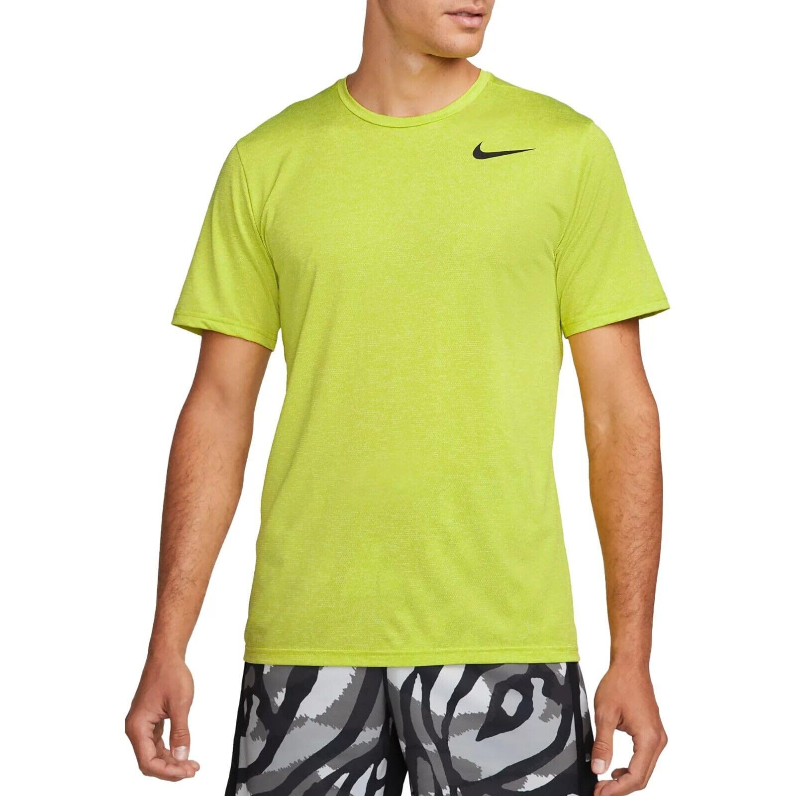 Nike Men's Dri-FIT Utility Static Training Tee, High Voltage Green, XL Regular US