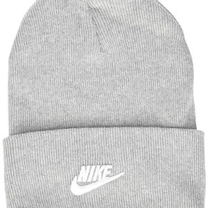 Nike Sportswear Utility Beanie (Cotton, Dark Grey Heather/White)