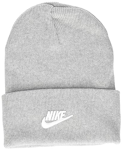 Nike Sportswear Utility Beanie (Cotton, Dark Grey Heather/White)