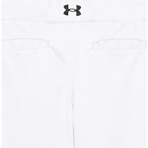 Under Armour Boys Utility Baseball Pant Pipe , (100) White / Black / Black , X-Large