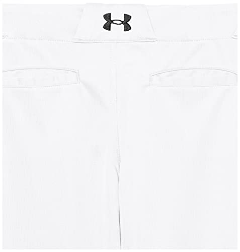 Under Armour Boys Utility Baseball Pant Pipe , (100) White / Black / Black , X-Large