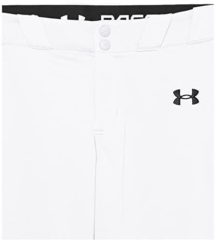 Under Armour Boys Utility Baseball Pant Pipe , (100) White / Black / Black , X-Large