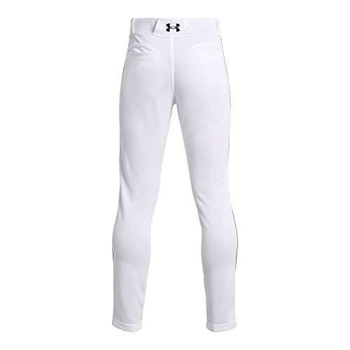 Under Armour Boys Utility Baseball Pant Pipe , (100) White / Black / Black , X-Large