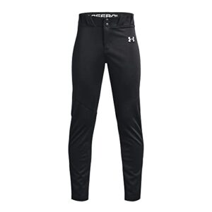 under armour boys utility baseball pant, (001) black / / white, large