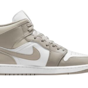 Nike Men's Air Jordan 1 Mid Sneaker,, College Grey/Light Bone-white, 9