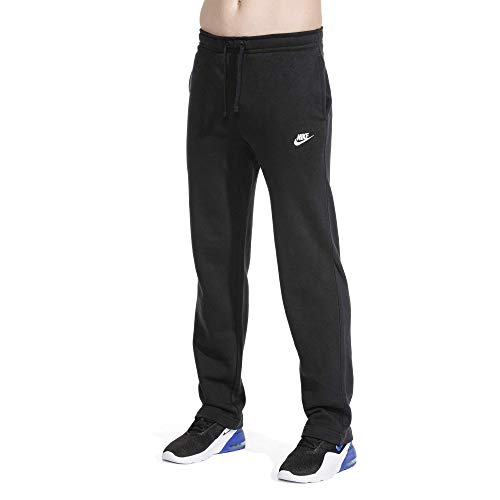 Nike Men's Sportswear Open Hem Club Pants, Black/White, X-Large