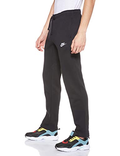 Nike Men's Sportswear Open Hem Club Pants, Black/White, X-Large