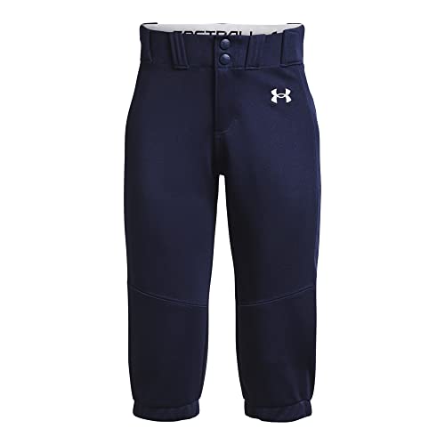 Under Armour Girls Utility Softball Pants 22, (410) Midnight Navy / / Baseball Gray, X-Small